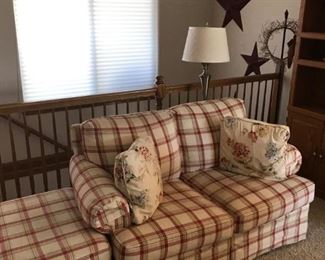 Love seat and ottoman 