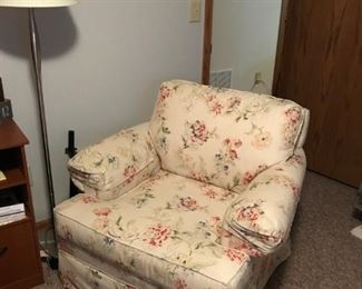 Floral chair and floor lamp (coordinates with sofa and loveseat)