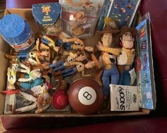 Woody and other Toy Story toys