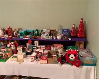 Hallmark ornaments, and other Christmas items