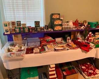 Hallmark Ornaments, cards, card organizers, boxes and throws