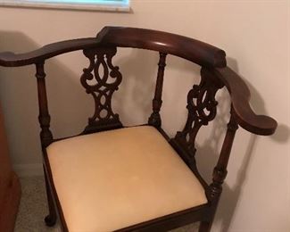Walnut Antique Corner Chair 30.5  wide 