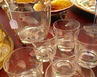 MCM ice bucket/6 glasses