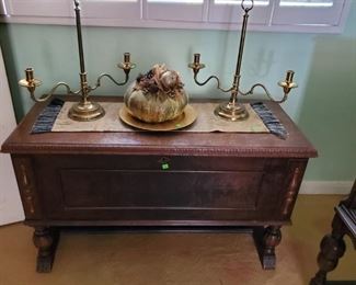 Vintage wood console 