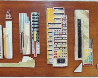Harris Strong MCM City Skyline tile sculpture