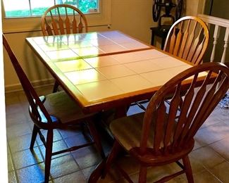 Wooden kitchen table and chairs 