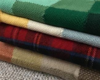 Hand knit throws, wool blankets 