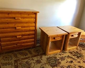 Log bedroom furniture