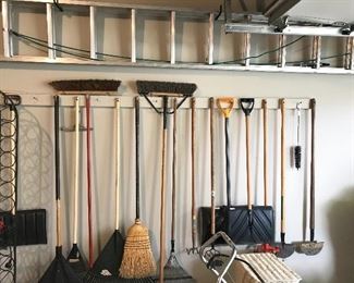 Ladders, lawn tools