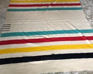 Hudson Bay wool blanket - approximately 63” x 84”