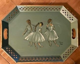 Vintage Degas Hand Painted Tray