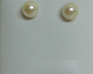14 k Pearl Earrings