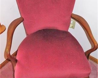 Victorian velvet arm chair