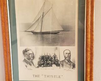 "The Thistle" antique print Captain Barr