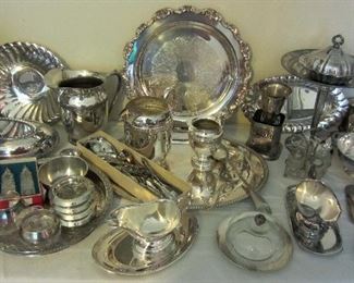 Silver plate serving pieces