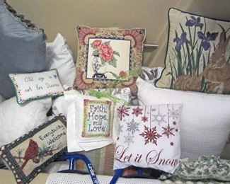 Decorative pillows also