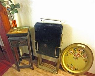 Vintage TV trays, more