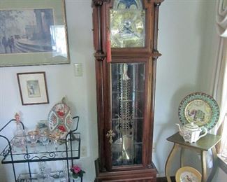 KIERINGER grandfather clock;  the Cadillac of clocks, this clock even has a second hand, chimes that can be adjusted to not chime between 10 PM an 7 AM, these clocks can sell for over $10,000