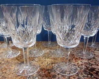 Set of Waterford Lismore water goblets (7")