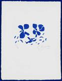 Georges Braque (1882-1963) French
BLUE FLOWERS (V. 181), #44 from Si Je Mourais La-Bas, 1962, color woodblock print, signed in pencil, from the edition Roman numeral 10, sheet 18 ½ x 14 ¼”, framed with glass, pale toning around perimeter, a few speckles, otherwise in apparently good condition.