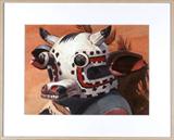 John Farnsworth (b. 1941) American
INDIAN DANCE COSTUME I, watercolor on paper, initialed lower right, sight 21 ½ x 29”, framed, in apparently very good studio condition.