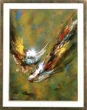 Leonardo Nierman (b. 1932) Mexican
JUNGLE BIRD, oil painting on Masonite, signed lower left, 31 ½ x 23 ½”, gold frame tarnish from age, in very good studio condition.