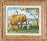 Paul Emile Pissarro (1884-1972) French
LES FOINS A CLECY, oil painting on canvas, signed lower left, 14 x 18”, framed, minor surface soiling, otherwise in very good condition. Provenance: Wally Findley Gallery, Palm Beach & Chicago, inventory #25826.