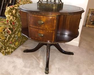 Antique drum table