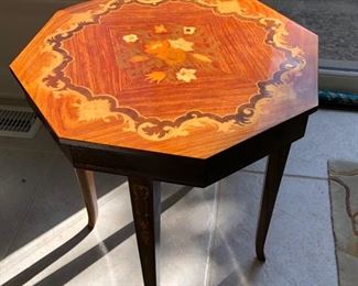 Inlaid occasional table with storage......