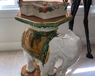 Ceramic elephant stand