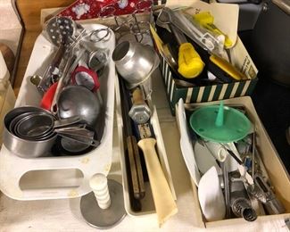 Tons of kitchen utensils......