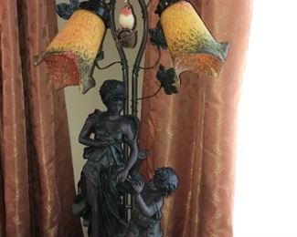 Art Deco Mother and child lamp