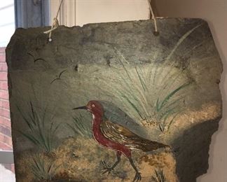 Original signature on slate