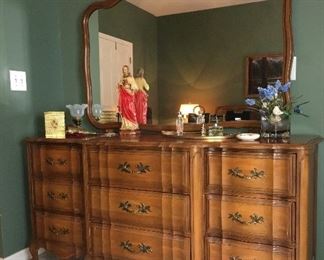 Vintage French dresser and mirror