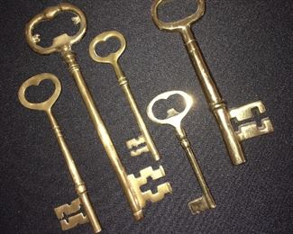 Brass skeleton keys