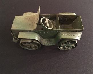 Vintage metal military vehicle