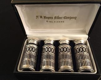 Rogers silver plated bottles