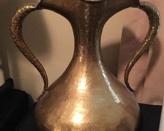 Vintage brass hammered pitcher