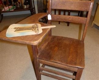 Antique Wooden School Desk