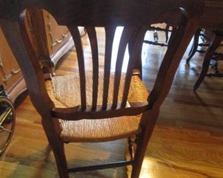 Back view of dining chair.