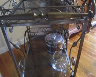 Serving cart.
