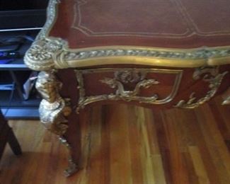 Beautiful Ornate Executive Desk.  Another view.