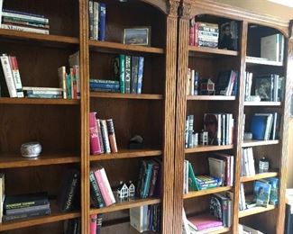 Bookcase - set of 2 and lots of books, cds and dvds