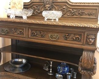 Antique sideboard - circa 1850 from Germany - purchase at Schmidt's antiques