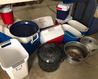Coolers and baking / canning pots