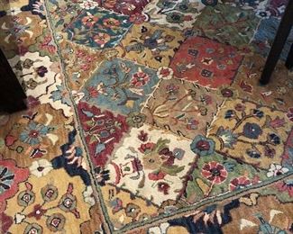 Large area wool rug