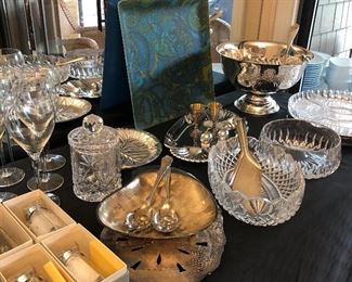 Crystal, silverplate and more