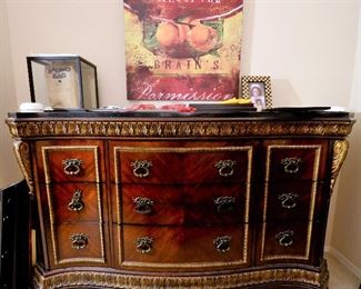 Matching dresser to the bed.