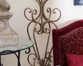 Unusual metal scroll-work clock