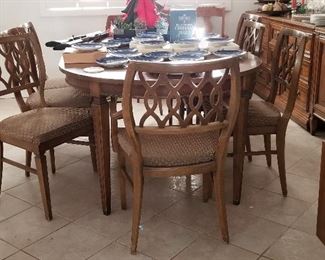 Mid-century modern furniture along with antiques and vintage pieces.